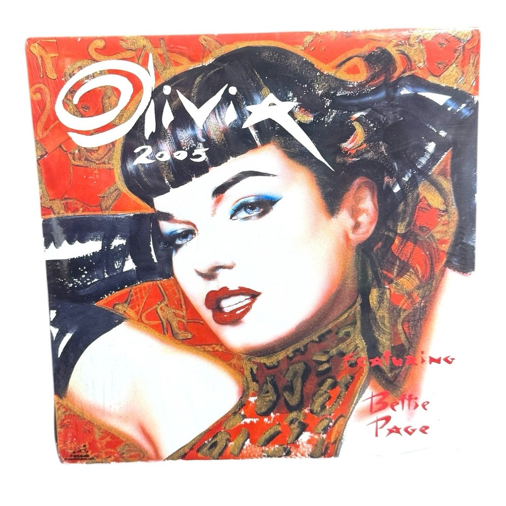 VTG 2005 OLIVIA De Berardinis Betty Page Pin-Up 12"x12" Wall Calendar NEW sealed